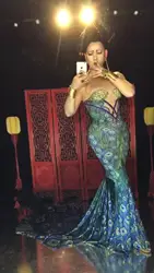 Женское сексуальное платье с принтом ночной клуб шоу цельный бар сценический Подиум костюм День рождения, празднование одежда для
