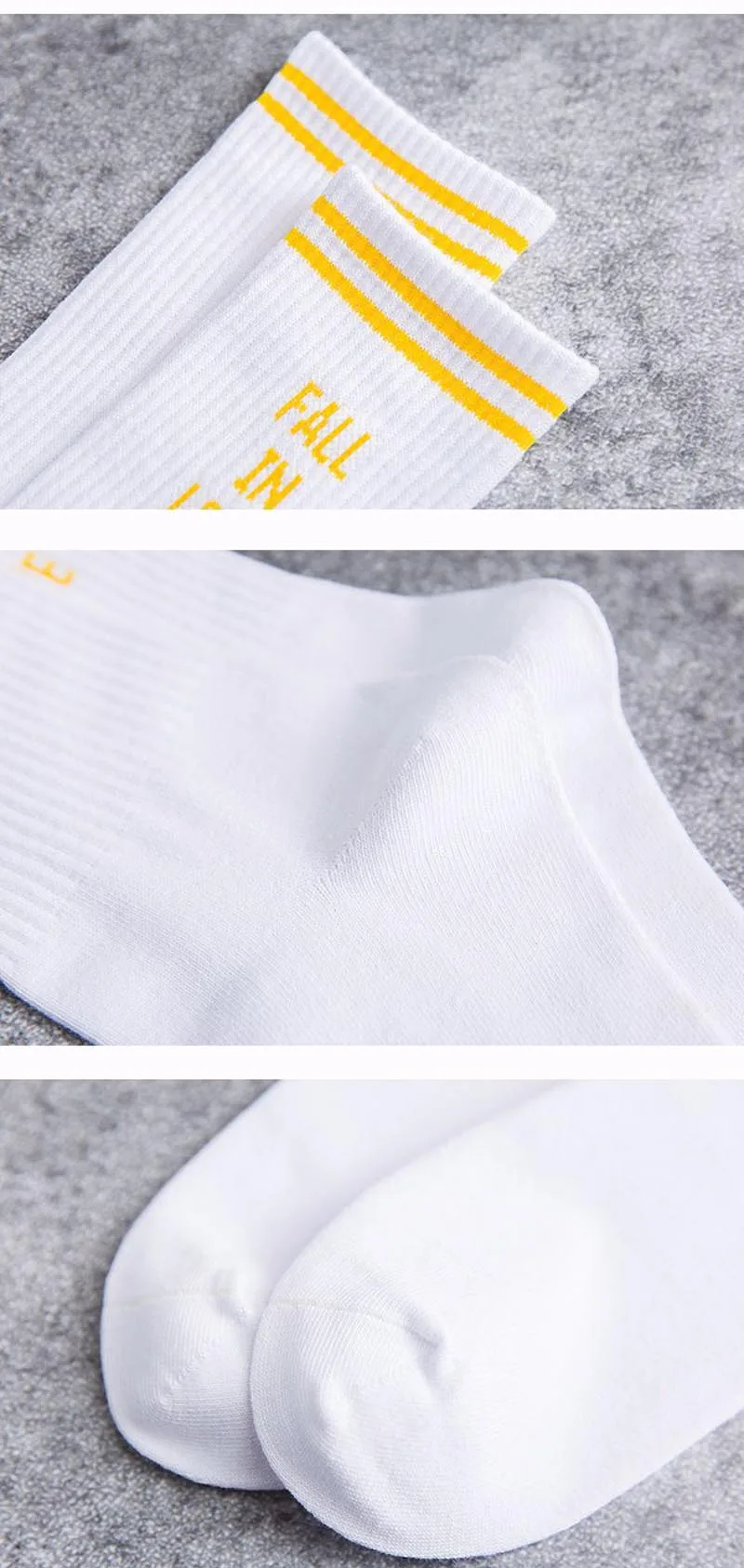[COSPLACOOL] «FALL IN LOVE» Harajuku забавные носки с надписью японские креативные белые носки женские теплые уличные носки Calcetines Mujer