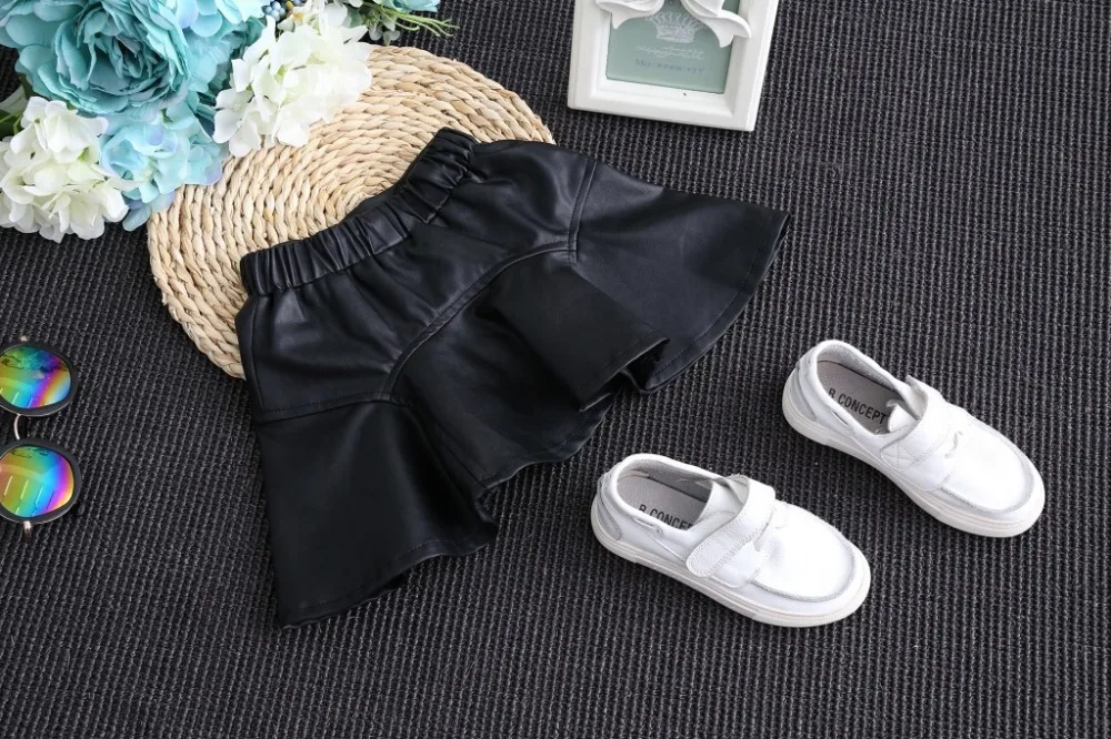

2018 Spring Girl PU leather Fashion Skirt