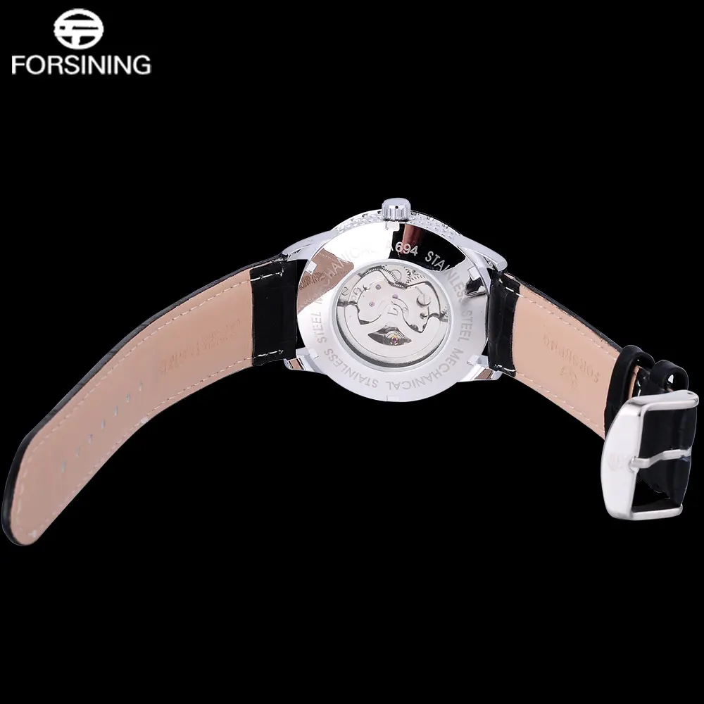 FORSINING الكلاسيكية الرجال الساعات الفاخرة الهيكل العظمي حقيقية جاكيت جلدي العلامة التجارية التلقائي الميكانيكية أزياء ووتش Relogio Masculino FORSINING الكلاسيكية الرجال الساعات الفاخرة الهيكل العظمي حقيقية جاكيت جلدي العلامة التجارية التلقائي الميكانيكية أزياء ووتش Relogio Masculino