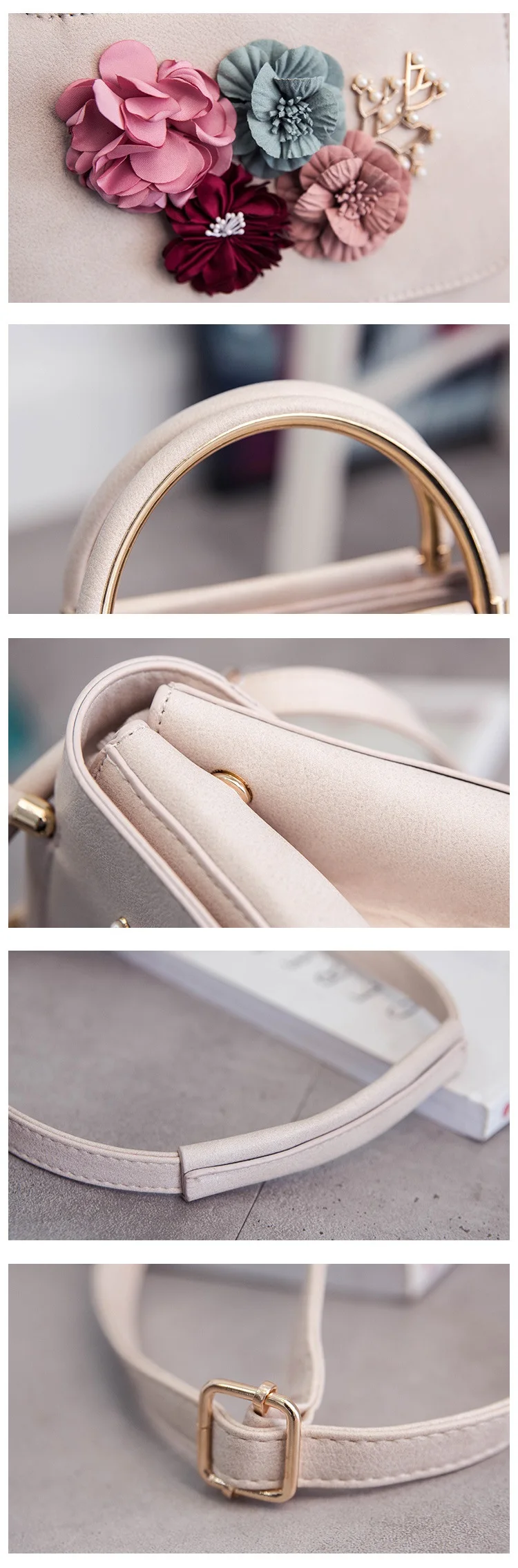 Designer Flower Women Backpack Small High Quality Beading School Bags For Girls multifunctional backpack (4)