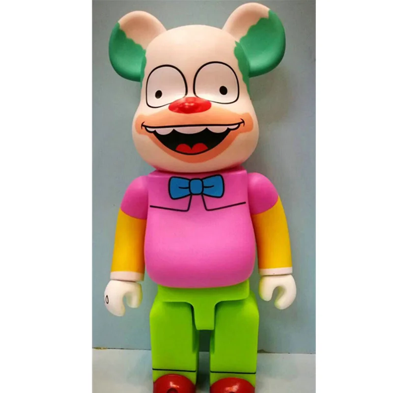 

400% 28cm BE@RBRIC Cos Clown Krusty Toy DIY Graffiti Vinyl Action Figure Gloomy Bear Collectible Model Toy H109