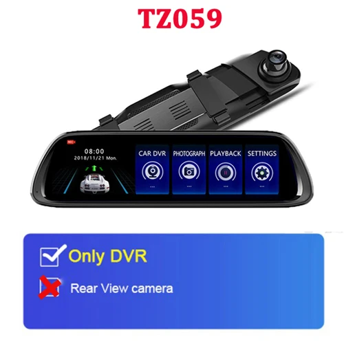 QUIDUX 4 г ADAS Автомобильный dvr камера 1" Android 8,1 поток медиа зеркало заднего вида FHD 1080 P Wi Fi для панели, GPS Cam Регистратор Видео регистраторы - Название цвета: TZ059S