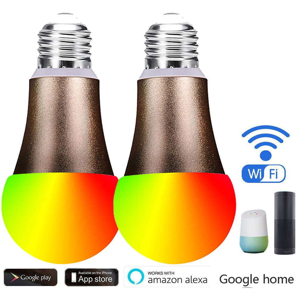 2,4 ГГц Wi-Fi, светодиодная лампа, затемнения сцены совместимы с Alexa и Google домашний помощник гнездо телефон приложение голос rgbw-контроль