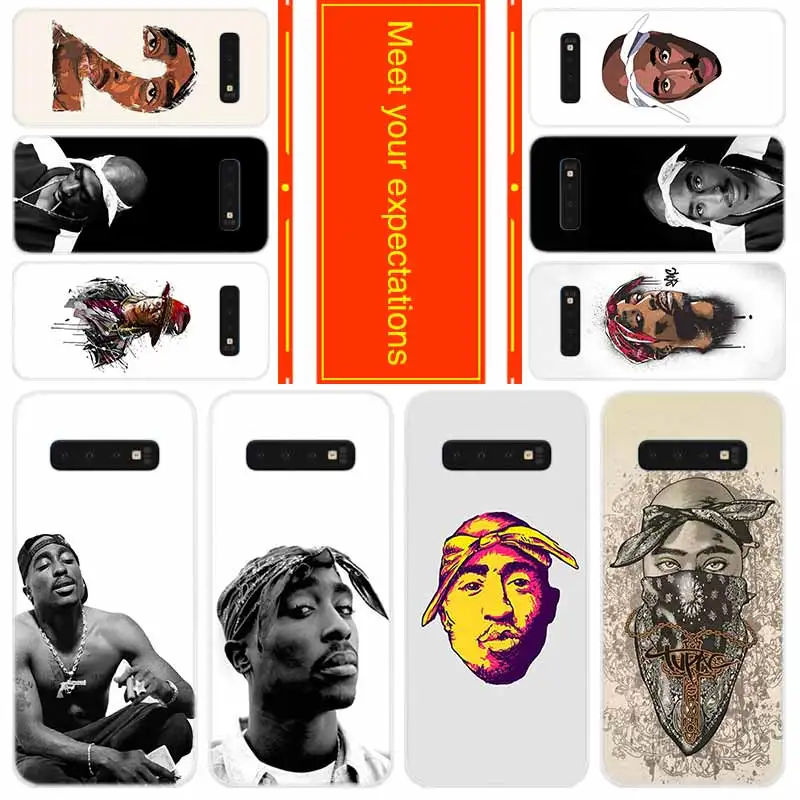 

Phone for Samsung Galaxy S10 E S9 S8 Plus S7 s6 Edge s10 plus s5 Note 10 9 8 Cover Case 2Pac Tupac Amaru Shakur