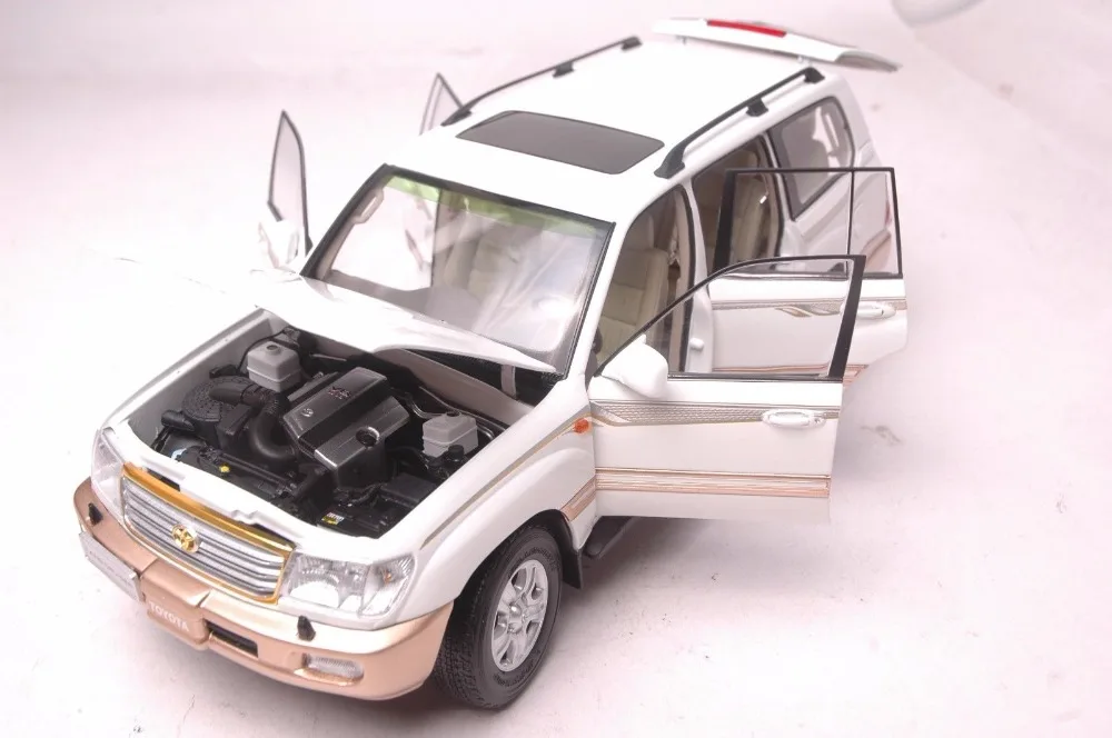 1:18 литая модель для Toyota Land Cruiser LC100 2009 Белый внедорожник редкий сплав игрушечный автомобиль миниатюрная коллекция подарок