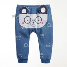 Cute Cartoon Pattern Baby Pants Boys Harem Pants Cotton Warm Trousers Spring and Autumn Pants Cotton Pattern Trousers Baby Pants