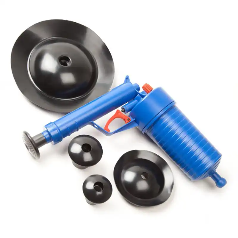 Fuyamp Creative Family Powerful Tube Unblocker Bathtub Toilet Plunger Kitchen Waste Sink Pipe Cleaner Kitchen Opener Floor Drain Tool blue