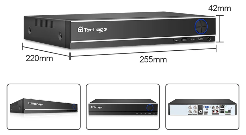 Techage CCTV камера системы 4CH 1080P 2MP AHD камера безопасности DVR комплект IP66 водонепроницаемый комплект наружного домашнего видеонаблюдения 1 ТБ HDD
