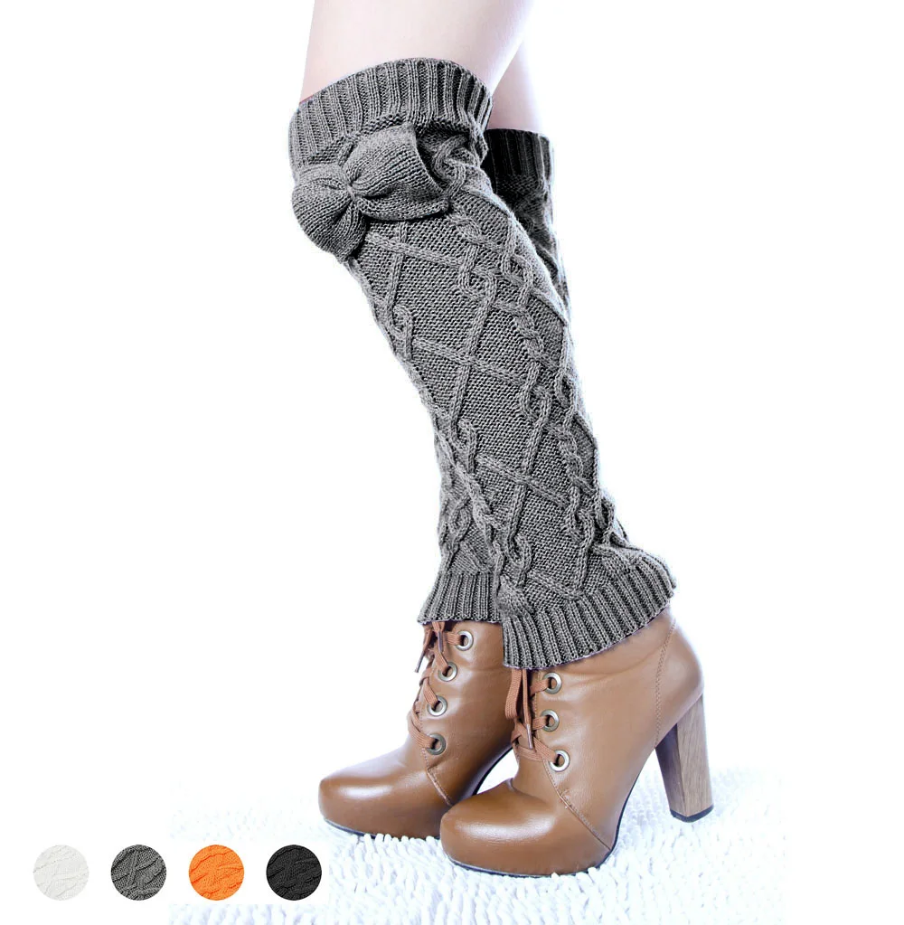 boot socks women knitted leg warmers sock boots thigh high leg warmers