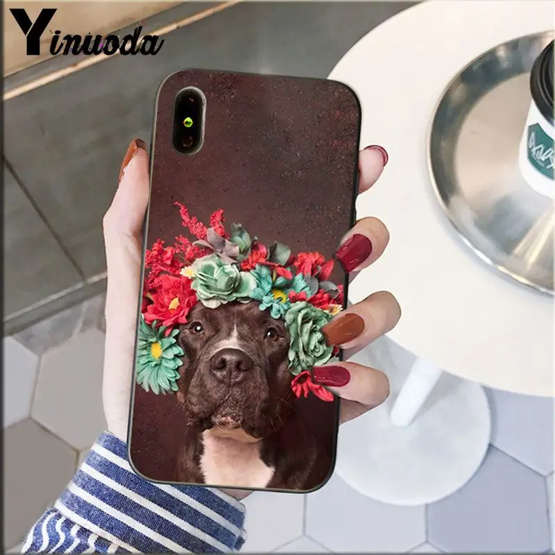 A13 Yinuoda Pit Bull прекрасная комнатная собачка Pitbull TPU Мягкий силиконовый чехол для телефона iPhone 5 5Sx 6 7plus 8 8Plus X XS MAX XR - Цвет: A13