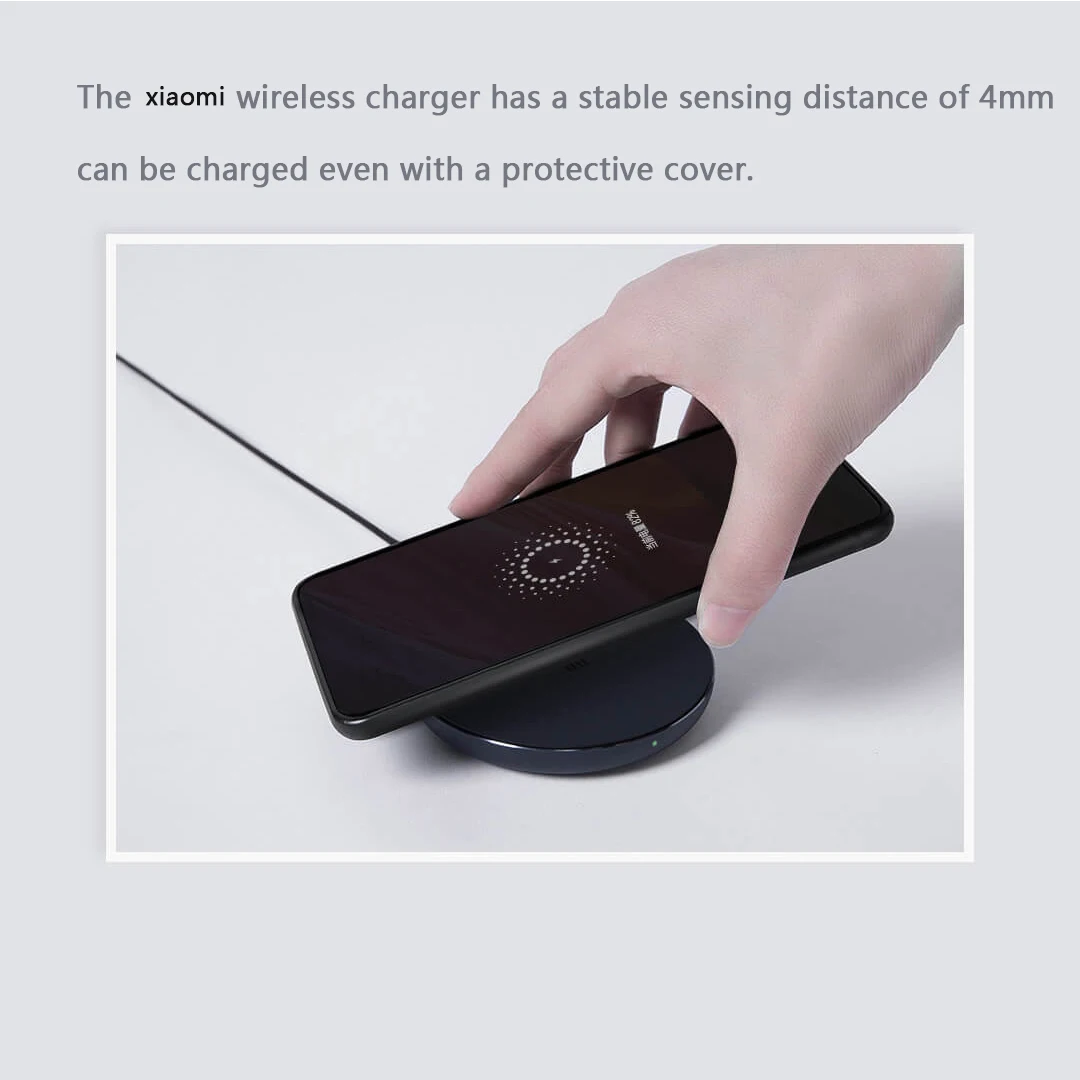 Оригинальное Беспроводное зарядное устройство Xiao mi Qi Smart Quick Charge type-C быстрое зарядное устройство для mi X 2S iPhone Sumsung зарядный адаптер