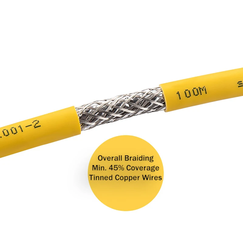 LINKWYLAN RJ45 CAT8 케이블 40G 2000MHz SFTP 차폐 설치 케이블 22AWG 무산소 구리 LSZH CPR DCA 재킷 SUPPORT4PPOE