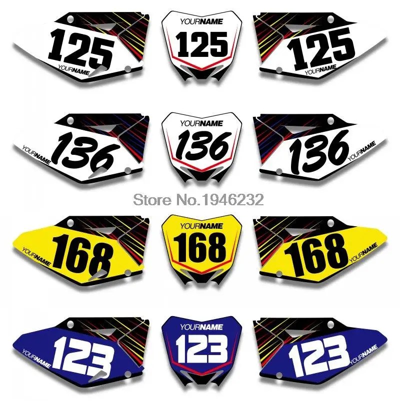 Печатная наклейка и H2CNC для Suzuki RMZ450 на заказ с номером 2008 2016 2010 2012 RMZ 450|Наклейки