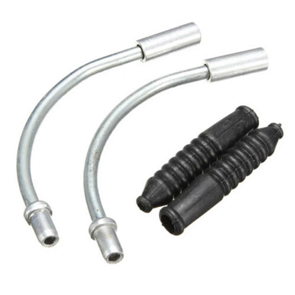 

2 Pairs Bike V Brake Noodles Cable Guide Bend with Plastic Boots Sleeves Set Brake Cable Protect Bicycle Parts #326