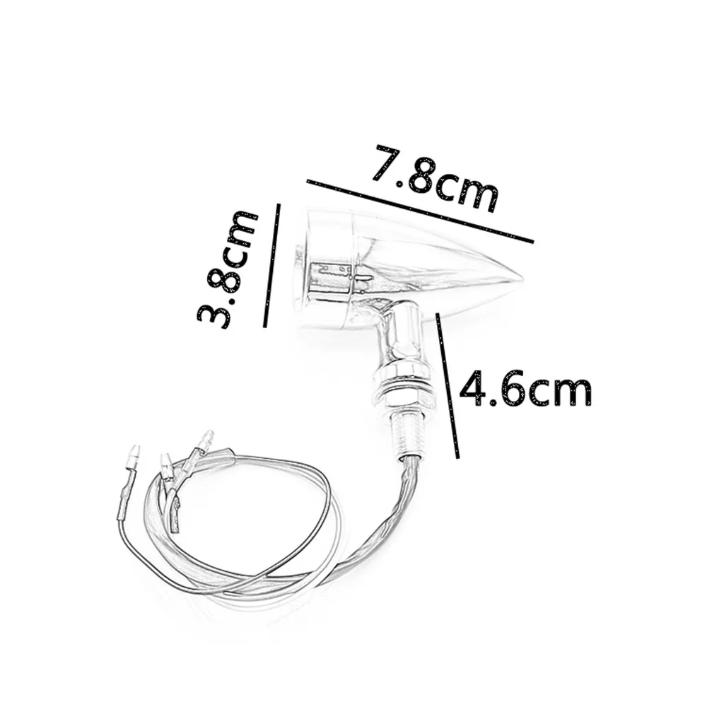 1 пара мотоцикл алюминиевый Ретро пуля светодиодный сигнал поворота тормозной Свет сетевой объектив для Harley Chopper Bobber Yamaha Honda Kawasaki