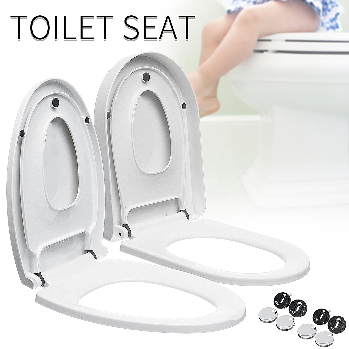 1Pcs U Type V Type Replacement Universal Toilet Seat Lid Cover Set