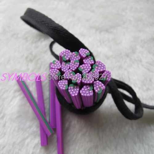 

5pcs A-29 5mm Cute Grape Fruit Cane Fancy Nail Art Polymer Clay Cane Nail Art Decoration
