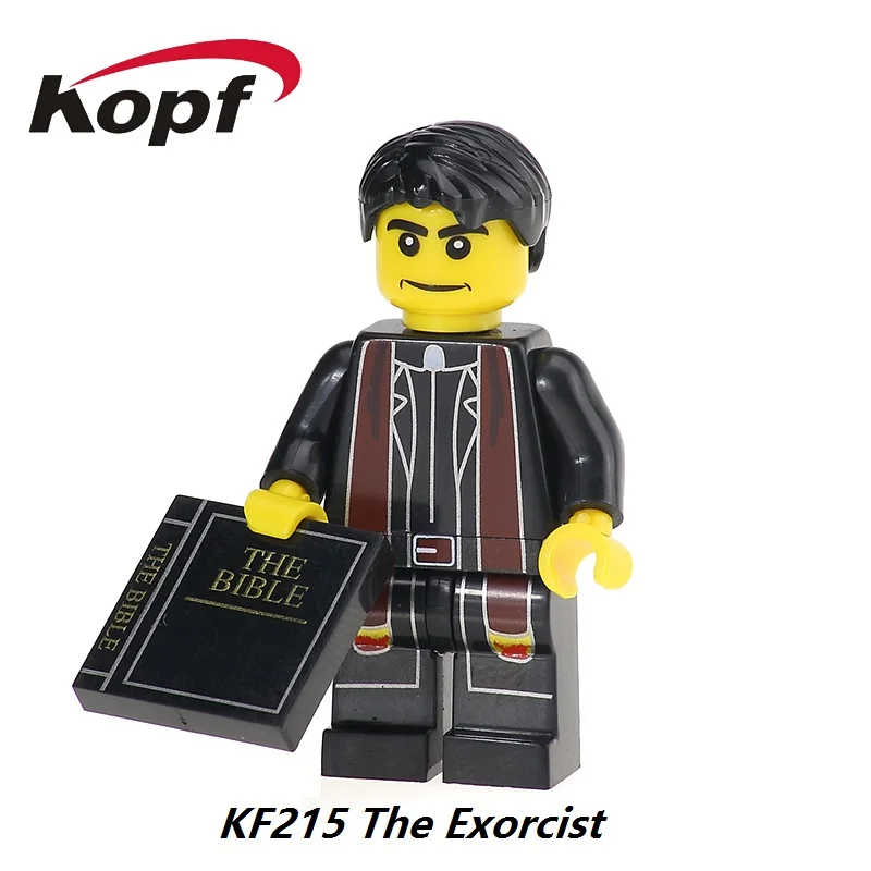

Building Blocks The Horror Theme Movie Exorcist Clockwork Orange Hockey Mask Jason Carrie Bricks Action Toys for children KF215