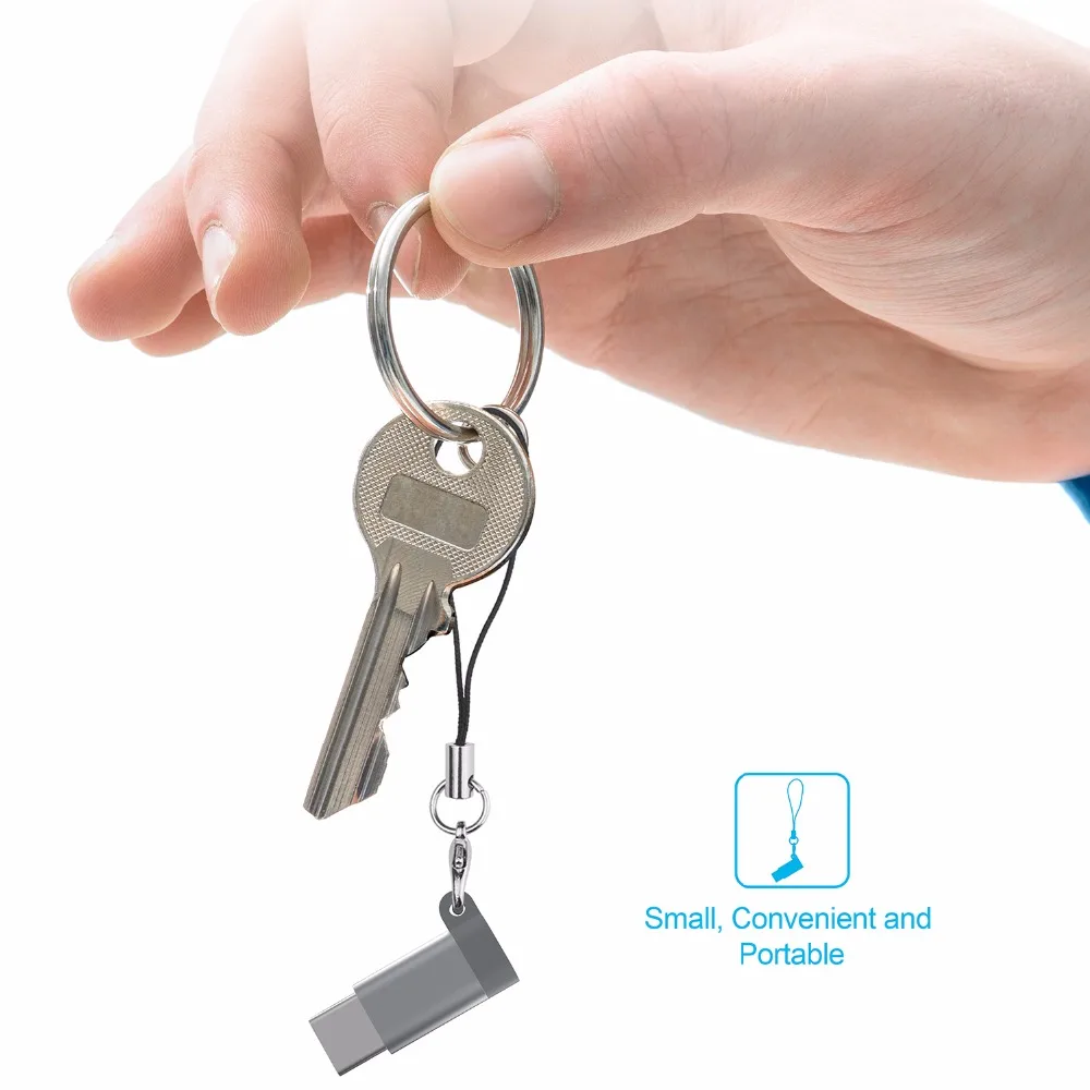 TechRise 3-pack USB Type C Male to Micro USB Female Adapters Type-C Converter Mobile Phone Cables For Macbook Nokia Nexus Xiaomi