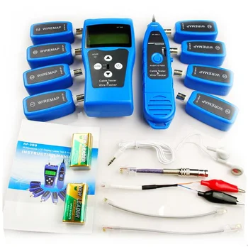 

NOYAFA NF-388 Blue Network LAN Cable Tester RJ45 RJ11 USB BNC Cable Tester Cable 8pcs Remotes