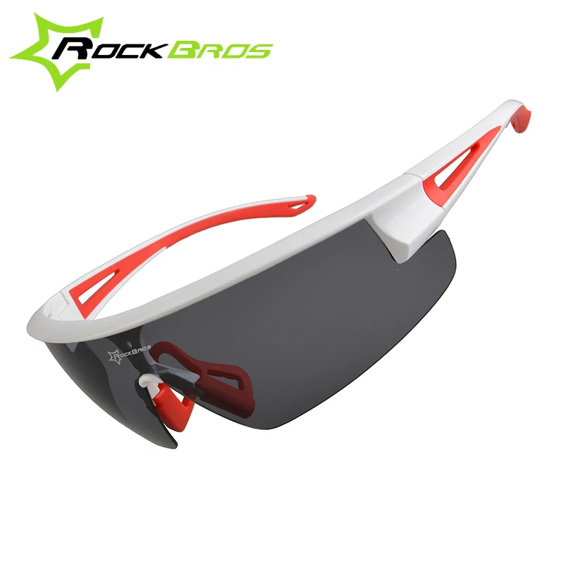ROCKBROS велосипедные очки PC ветрозащитные UV400 Поляризованные спортивные солнцезащитные очки велосипед солнцезащитные очки оптика Gafas Ciclismo - Цвет: Белый