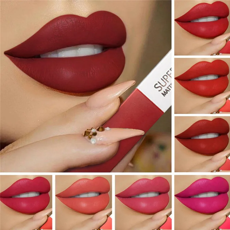 

Menow 2019 Matte Liquid Lipstick Levre Makeup Sexy Red Color Lipgloss Waterproof Long Lasting Matte Batom Easywear Lip Gloss