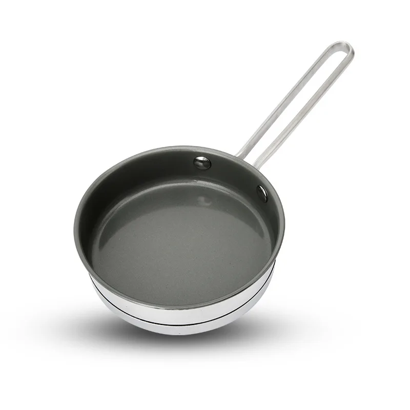 

Pan 14CM mini multi-function non-stick fried stainless steel frying pan non-stick 060