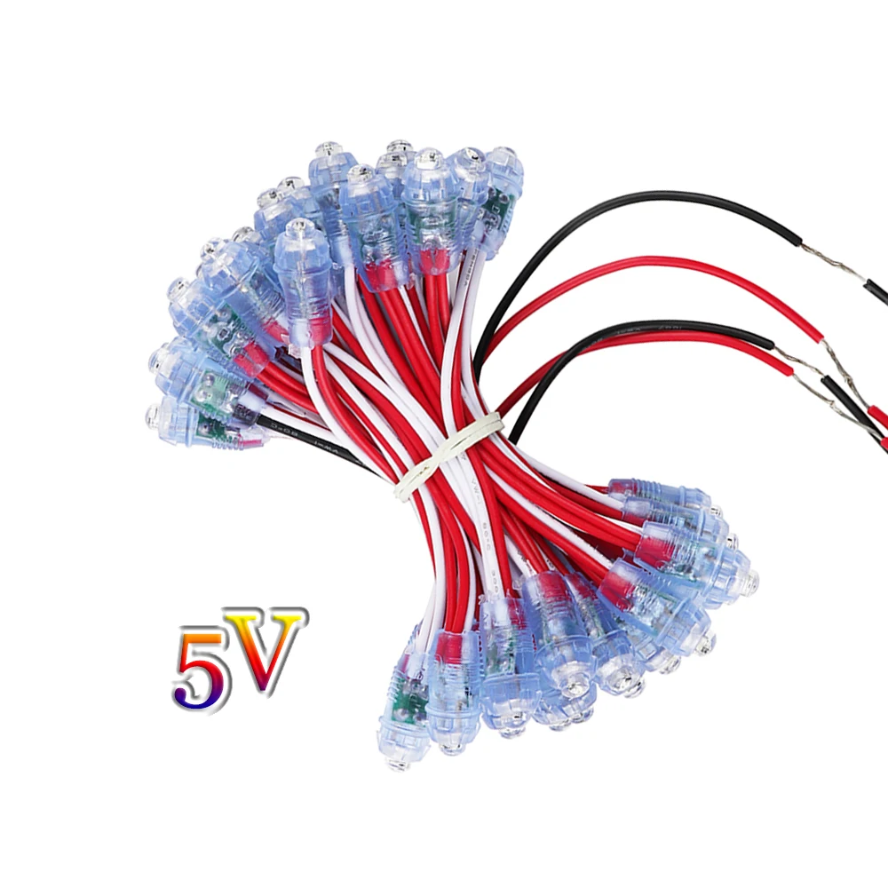50 шт./лот светодиодный модуль струнный светильник 5 в IP68 водонепроницаемый цифровой светодиодный пиксельные точки RGB Канал Буквы рекламный светильник s DC 5v IL