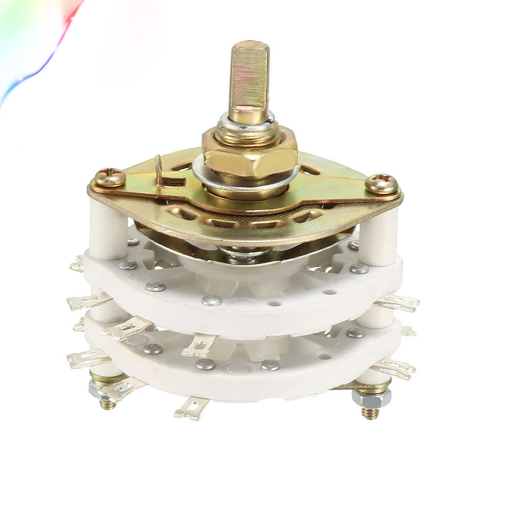 

4P3T 4 Pole 3 Position 2 Deck Band Channel Rotary Switch Selector