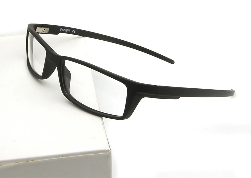 Сверхлегкие спортивные оправа для мужских очков Tr90 оптические очки для мужчин квадратный бокалы Optik Для мужчин s оправы для очков Monturas де Lentes - Цвет оправы: matt black