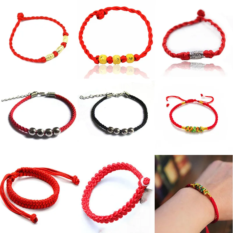 

15 Style Weaving Love Lucky Tibetan Bracelet and Ladies Bracelet Men's Handmade Knot Red Rope Colorful Line Bracelet Adjustable