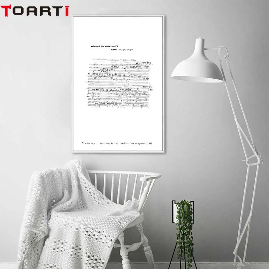 Nordic Natural  Landscape Prints Posters Forest Ocean Sea Canvas Painting  Minimalist Music Note Wall Art Pictures Home Decor (3)