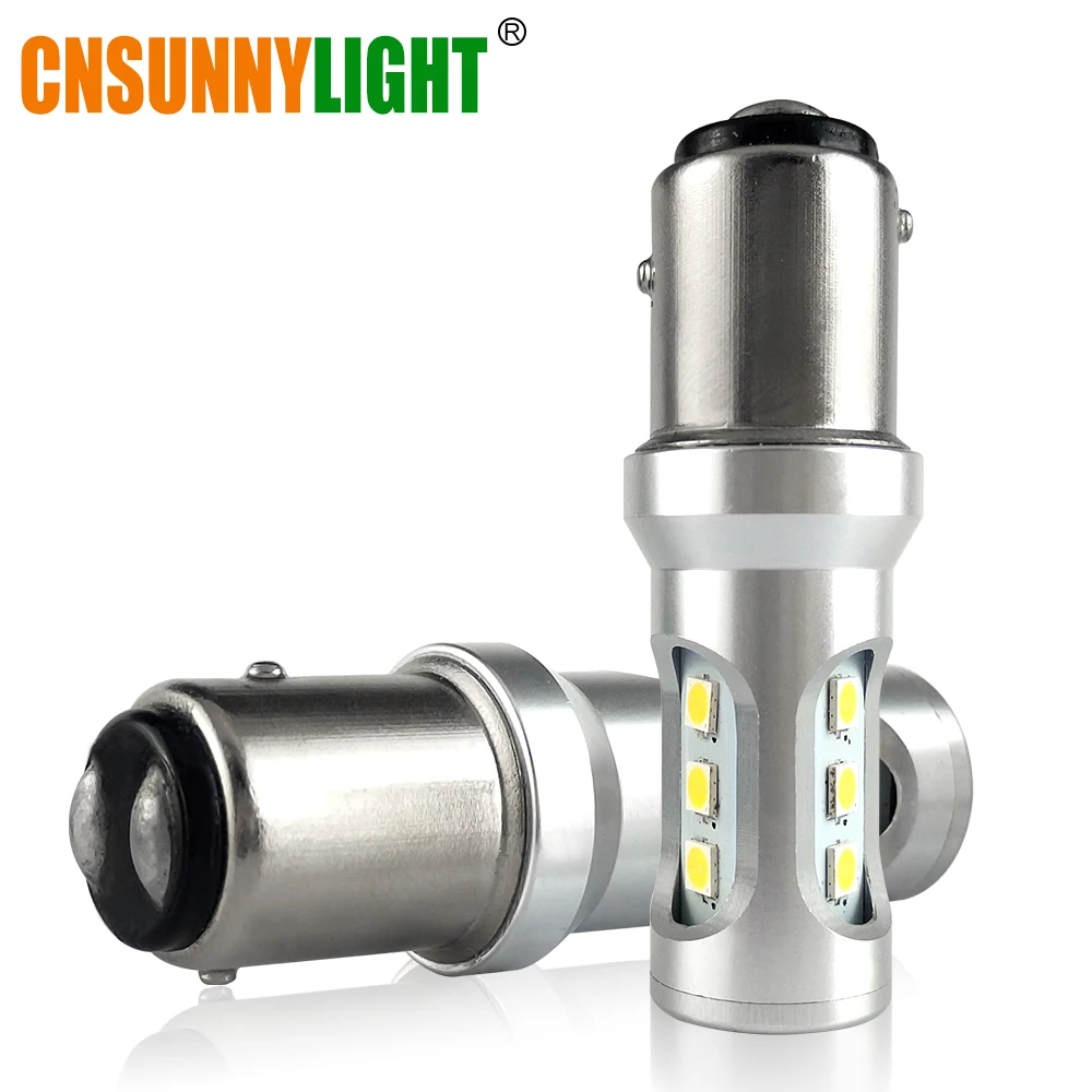 

CNSUNNYLIGHT Car LED Stop Lights 1000Lm 1157 P21/5W BAY15d 3030 9SMD Car Brake Reverse Lamps Rear Fog Parking Bulbs 12V