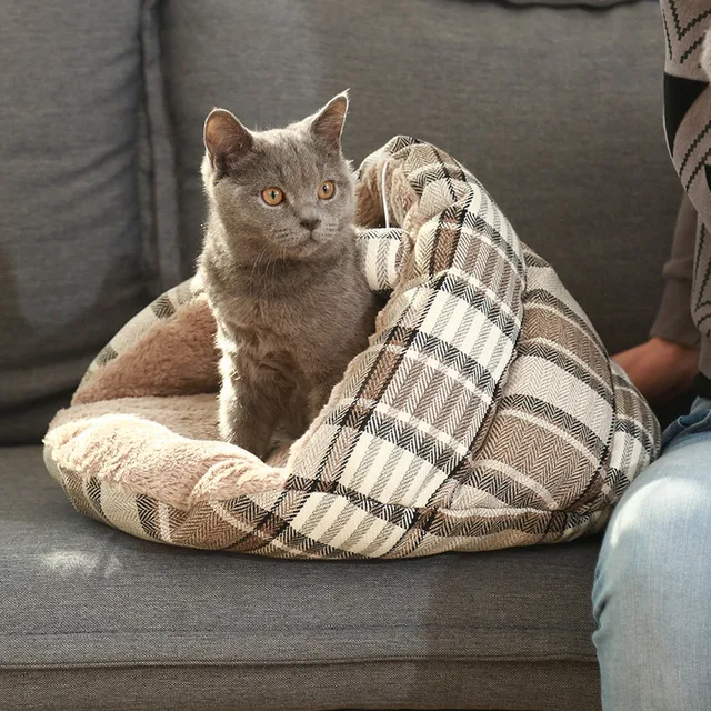 Pet Cat Bed Soft Winter Warming House Dog Mats For Small Pet Cat Bed Soft Winter Warming House Dog Mats For Small Dogs Cats Sleeping