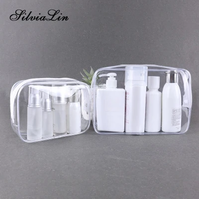 

Transparent PVC Bags Travel Organizer Clear Makeup Bag Beautician Cosmetic Bag Beauty Case Toiletry Bag Make Up Pouch Wash Bags