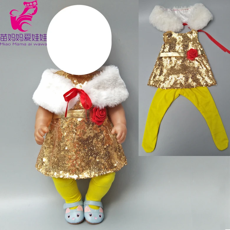 

For 43cm reborn babies doll clothes dress scarf legging pants for 17 inch doll clothes