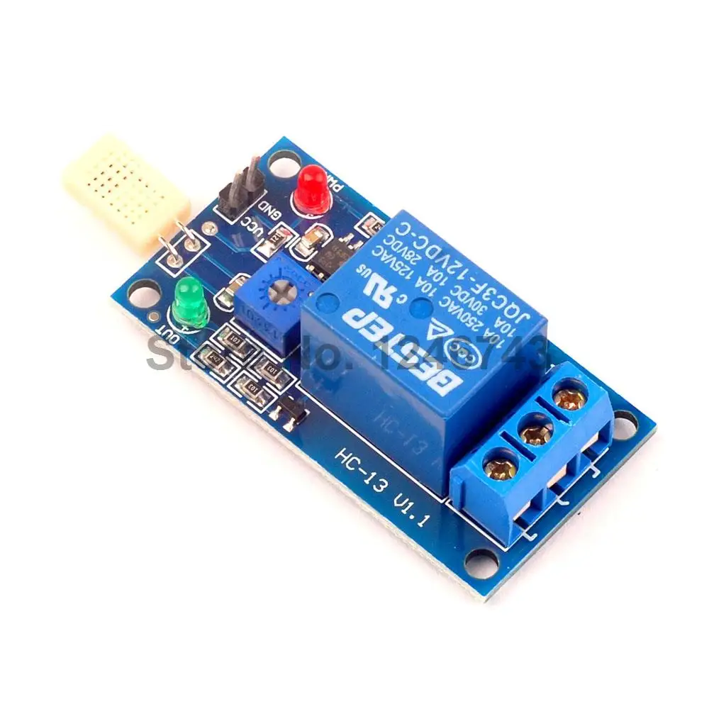 5PCS White Humidity Sensor Head 12V Relay Module Switch Humidity Switch Module