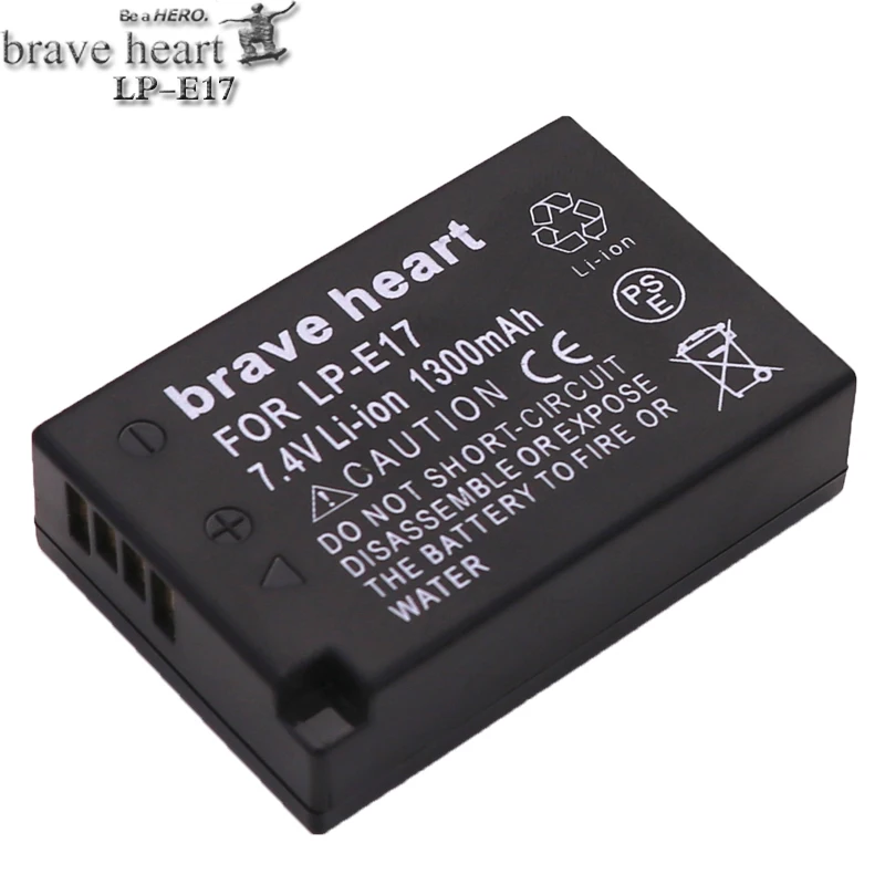 Brave heart 4x Bateria LPE17 LP E17 LP-E17 батарея+ ЖК-зарядное устройство батарея для Canon EOS M3 750D 760D T6i T6s 8000D Kiss X8i камера