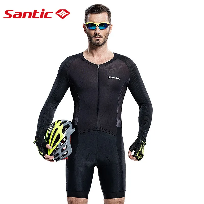 

Santic Men Jersey Cycling Jersey Cycling Pro Fit Racing Italian 4D Padded Breathable UV400 M6C03010H