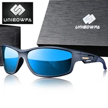 UNIEOWFA черные TR90 поляризованные солнцезащитные очки мужские очки спортивные мужские UV400 вождения поляризованные солнцезащитные очки для мужчин зеркальный бренд