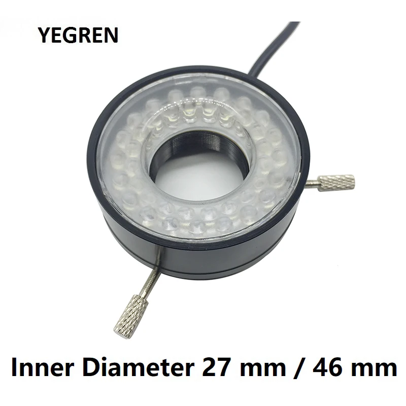 40 LED Adjustable Ring Light Source Diameter 27 mm Industrial Vision Lamp for Monocular Video Microscope Supplement Illumination