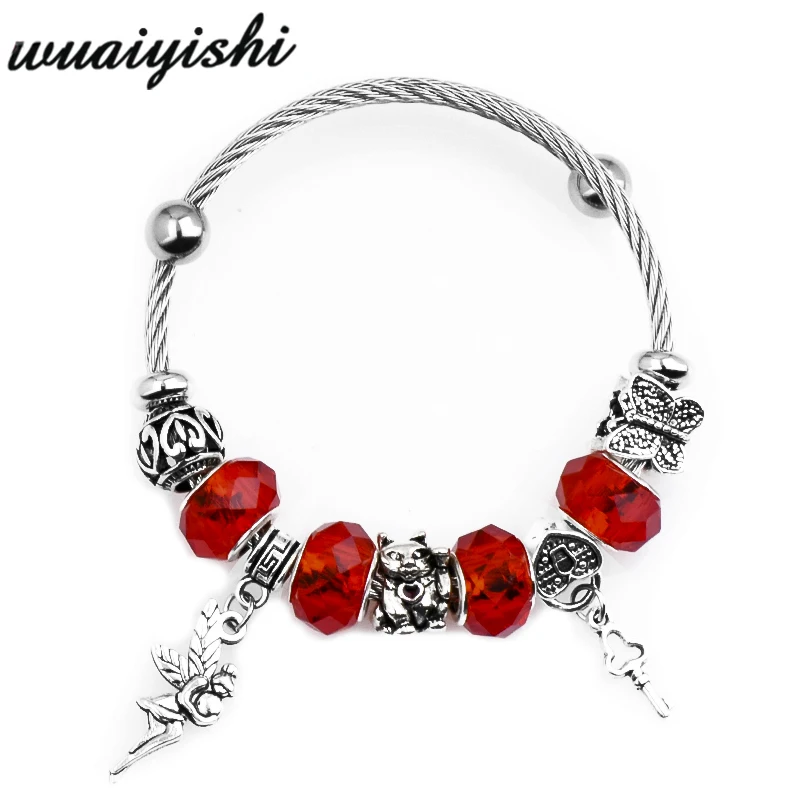 

2019 bracelet silver new string pendant pendant ladies bracelet and bracelet latest trend fashion charm jewelry retro beads red
