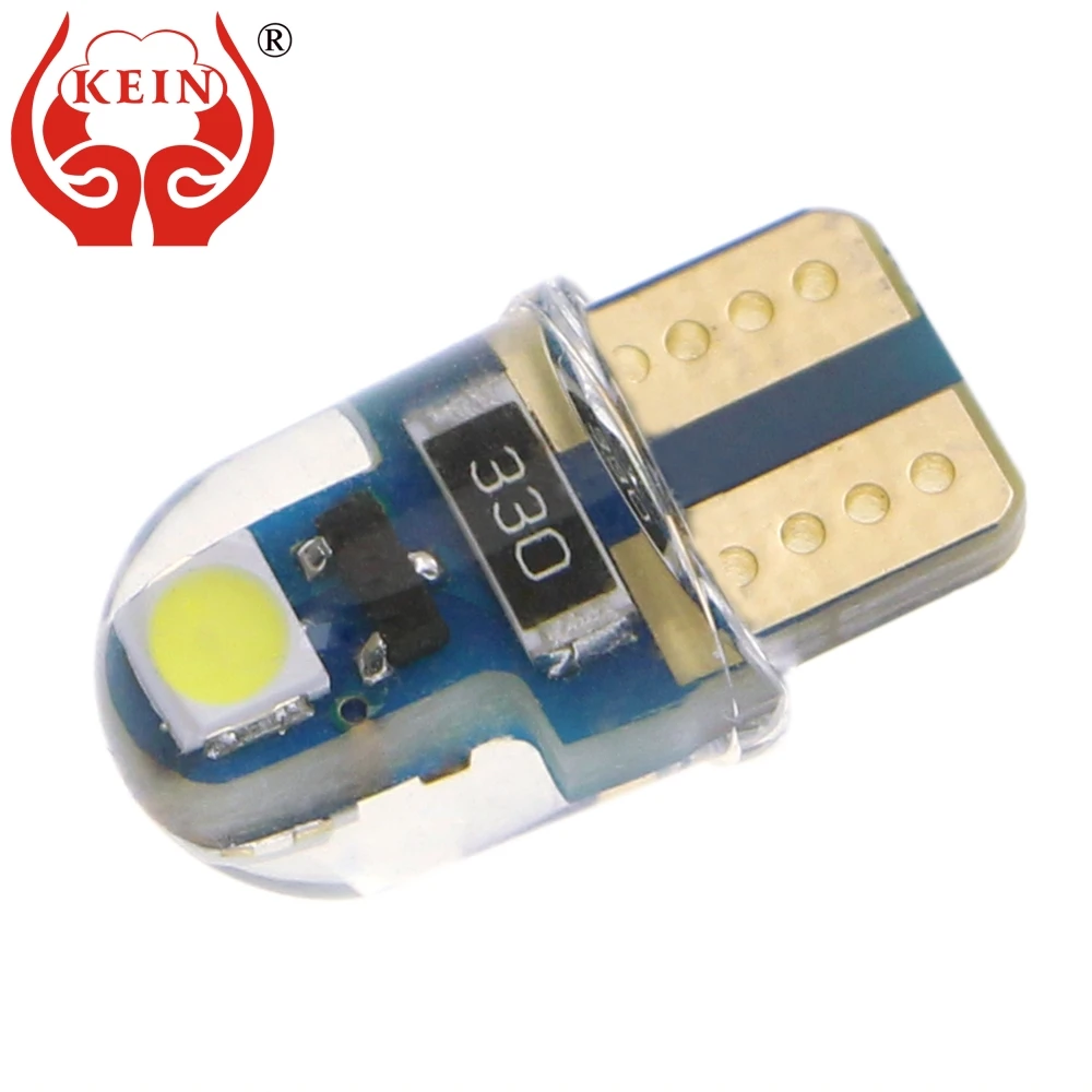 

KEIN 6PCS t10 w5w led Nonpolarity 194 168 3030 2smd car auto Clearance side wedge Interior reading light bulbs Signal lamp 12V
