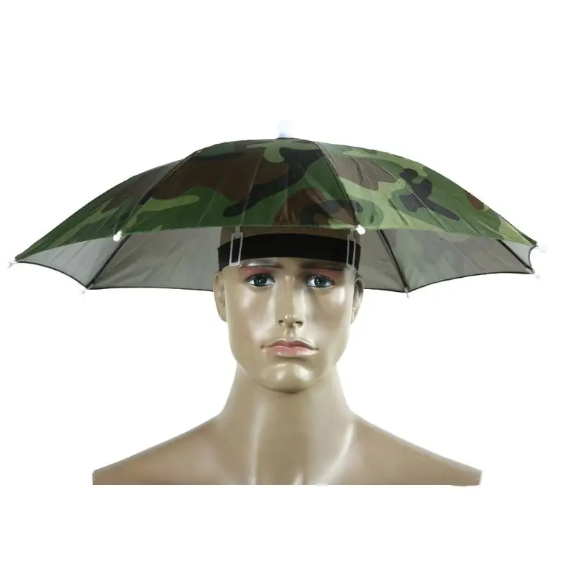 Зонтик шляпа Защита от солнца тенты походы, рыбалка, пеший туризм фестивалей Открытый Brolly для детей/взрослых/пожилых 55 см