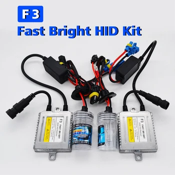 

SKYJOYCE 1 Set Fast bright F3 35W 0.1Second fast start HID xenon kit H1 H7 H11 9005 9006 Fast bright hid kit 4300K 6000K 8000K