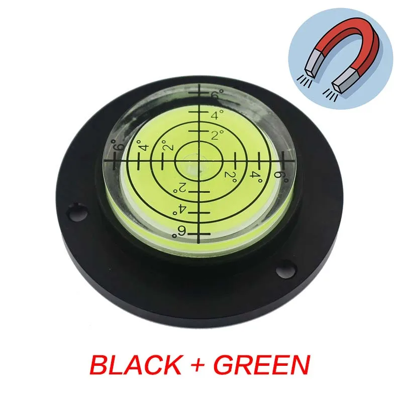 1PCS HACCURY Mini Level Round Bubble Spirit Level Diameter 50mm Height 13mm Magnetic Optional spirit level magnetic level tool portable spirit level bubble level