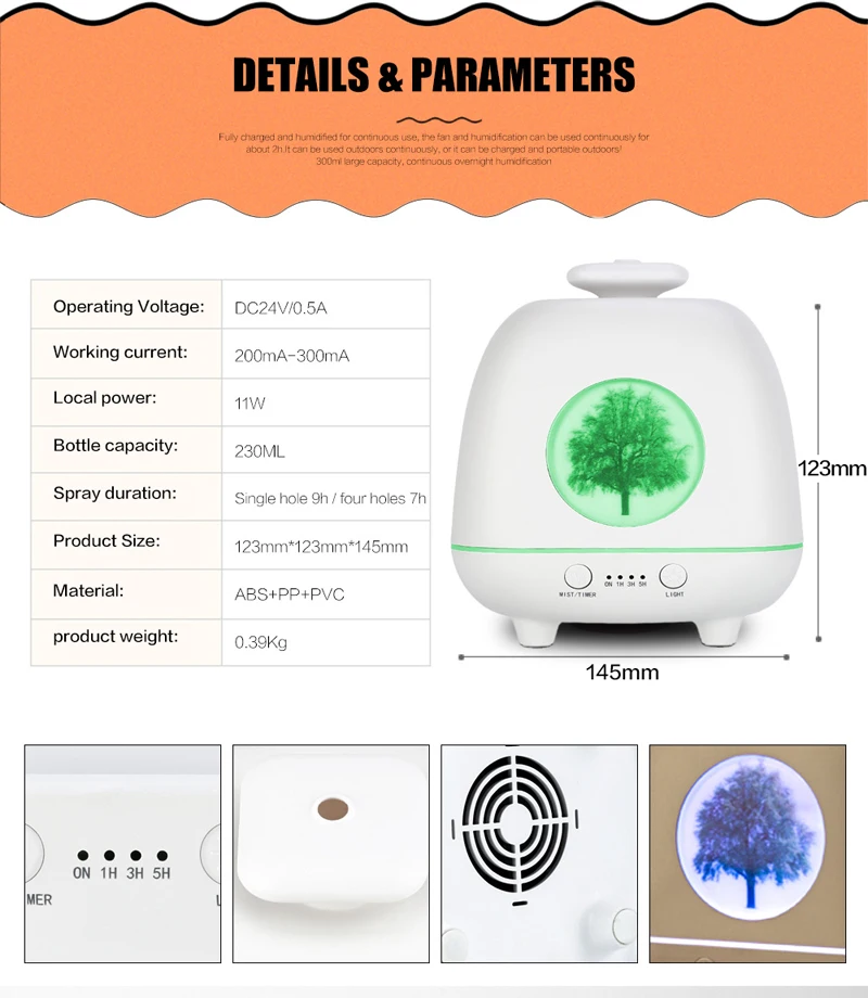 air humidifier essential oil diffuser aromatherapy