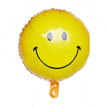

5pcs/lot 18inch Foil balloons Birthday party wedding decoration(yellow smile face)45*45cm