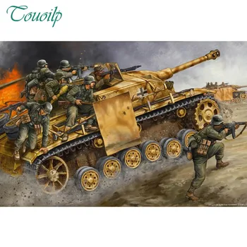 

full 5d diy diamond embroidery World War II Wehrmacht Guns Tank Military diamond painting Cross Stitch drill Rhinestone mosaic